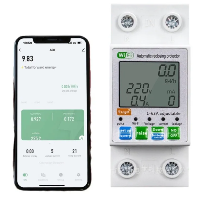 Metering Smart Circuit Breaker Smart Home Leakage Over Current Over Undervoltage Timing
Metering Smart Circuit Breaker Smart Home Leakage Over Current Over Undervoltage Timing