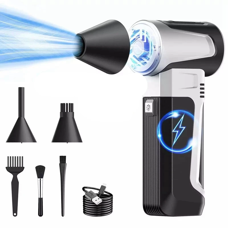 ABNO-Mini Turbo Jet Fan Электрический пылесборник 160000 Высокоскоростной бесщеточный двигатель об/мин, 52 м/с, регулируемый ручной вентилятор
ABNO-Mini Turbo Jet Fan Электрический пылесборник 160000 Высокоскоростной бесщеточный двигатель об/мин, 52 м/с, регулируемый ручной вентилятор