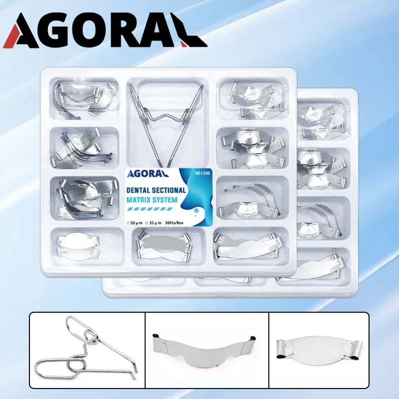 36Pcs/Box Dental Sectional Contoured Metal Matrices Matrix No.1.330 With Spring Clip Dental Orthodontic Materials Dentist Tools
36Pcs/Box Dental Sectional Contoured Metal Matrices Matrix No.1.330 With Spring Clip Dental Orthodontic Materials Dentist Tools