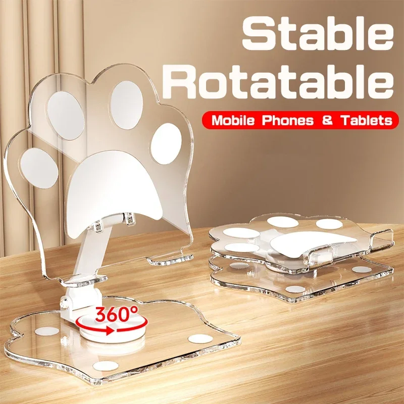 360 ° Rotating Phone Holder Cat Claw Acrylic Desktop Lazy Stand Outdoor Portable Foldable Tablet Support Stand
360 ° Rotating Phone Holder Cat Claw Acrylic Desktop Lazy Stand Outdoor Portable Foldable Tablet Support Stand