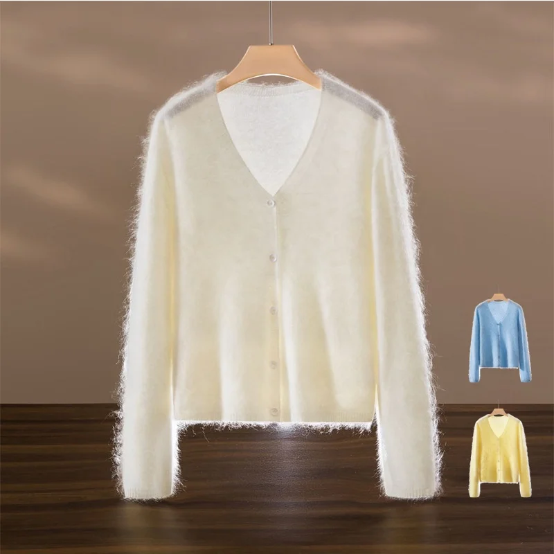 95% Sheep Wool 5% Cashmere Seamless Cardigan,Woman Plush V-neck Full Sleeve Single Breasted Knitted Tops,2025 Autumn T5N903JF
95% Sheep Wool 5% Cashmere Seamless Cardigan,Woman Plush V-neck Full Sleeve Single Breasted Knitted Tops,2025 Autumn T5N903JF