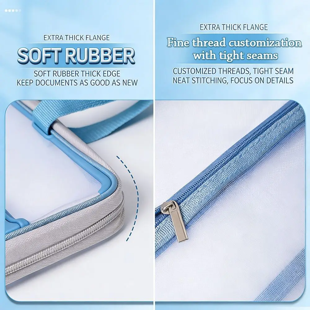 Nylon Mesh Mesh Zipper Pouch Bag Transparent A3 Transparent File Bag Multifunctional Thickened Data Storage Bag
Nylon Mesh Mesh Zipper Pouch Bag Transparent A3 Transparent File Bag Multifunctional Thickened Data Storage Bag