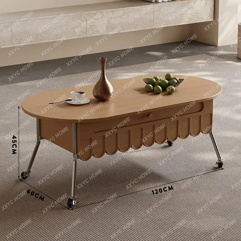 A medieval solid wood creative coffee table movable living room household small apartment, storage small tea table
A medieval solid wood creative coffee table movable living room household small apartment, storage small tea table