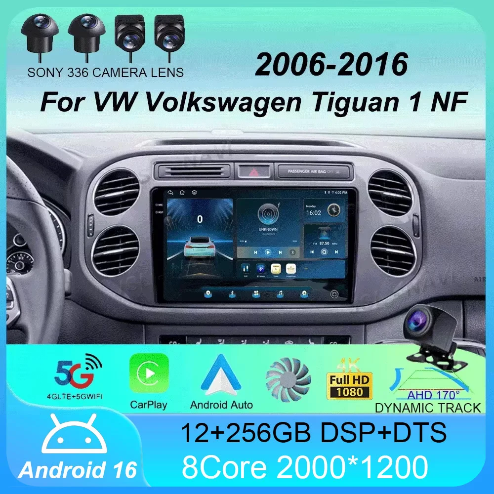Android 16 Car Radio For VW Volkswagen Tiguan 1 NF 2006 - 2016 Wireless Carplay Auto Multimedia Video Player 4G GPS Head Unit BT
Android 16 Car Radio For VW Volkswagen Tiguan 1 NF 2006 - 2016 Wireless Carplay Auto Multimedia Video Player 4G GPS Head Unit BT
