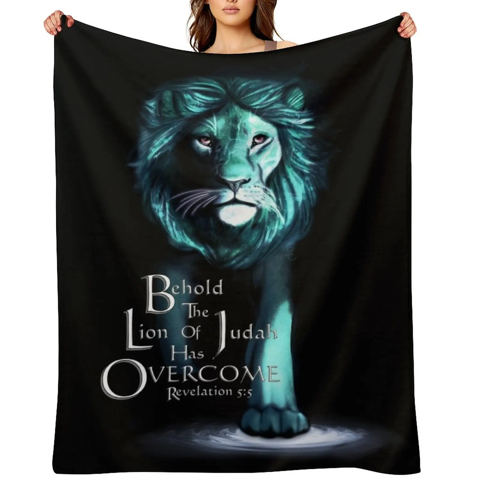 Lion of Judah With Scripture (Cyan) Throw Blanket Large Bed Fashionable Extra Large Throw Decorative Beds Blankets
Lion of Judah With Scripture (Cyan) Throw Blanket Large Bed Fashionable Extra Large Throw Decorative Beds Blankets