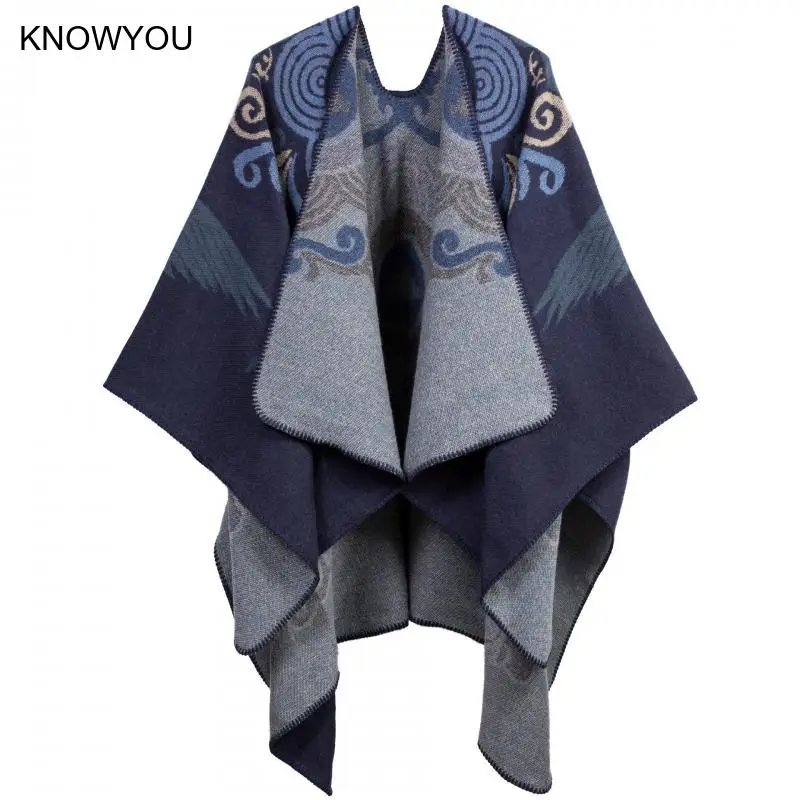Retro Style Pashmina Men Warm Jacket Travel Cloaks Vintage Pattern Slit Echarpes Women Thicken Artificial Cashmere Ponchos
Retro Style Pashmina Men Warm Jacket Travel Cloaks Vintage Pattern Slit Echarpes Women Thicken Artificial Cashmere Ponchos