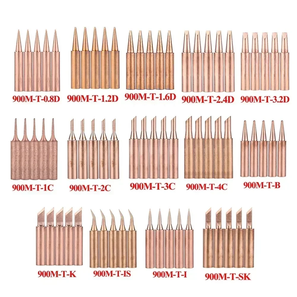 5pcs Copper Soldering Iron Tips 900M-T IS/I/B/K/SK/0.8D/1.2D/1.6D/2.4D/3.2D/1C/2C/3C/4C For Lower Temperature Welding Solder Tip
5pcs Copper Soldering Iron Tips 900M-T IS/I/B/K/SK/0.8D/1.2D/1.6D/2.4D/3.2D/1C/2C/3C/4C For Lower Temperature Welding Solder Tip