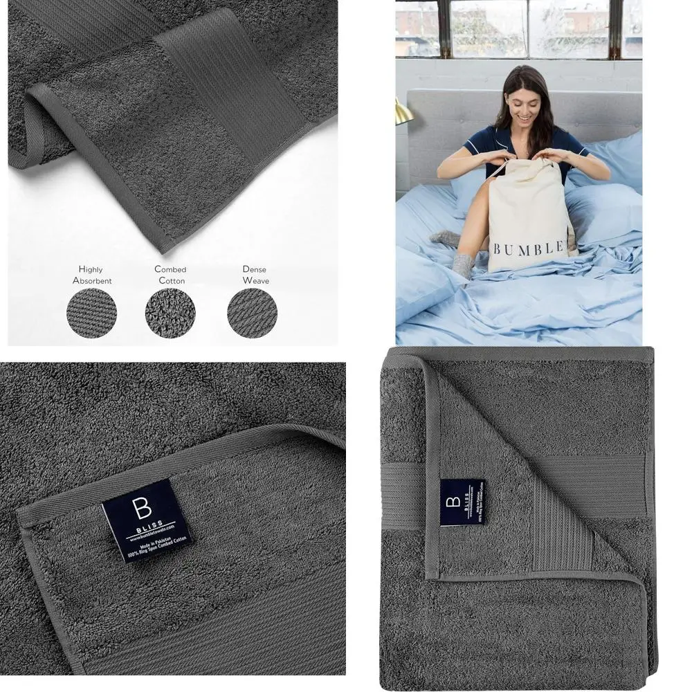 Роскошные большие простыни для ванной | Мягкий, впитывающий и быстросохнущий | 650 GSM | Толстые, пушистые темно-серые полотенца — 4 шт.
Роскошные большие простыни для ванной | Мягкий, впитывающий и быстросохнущий | 650 GSM | Толстые, пушистые темно-серые полотенца — 4 шт.