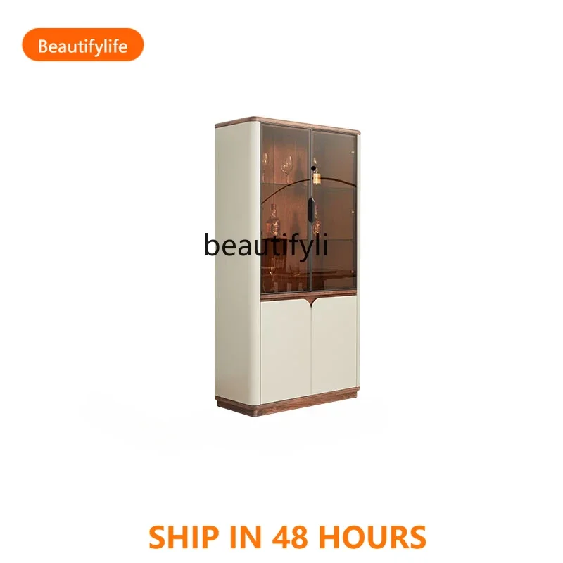 North American Black Walnut Solid Wood Wine Cabinet Italian-Style Light Luxury Storage Cabinet Restaurant Storage CabinetFH
North American Black Walnut Solid Wood Wine Cabinet Italian-Style Light Luxury Storage Cabinet Restaurant Storage CabinetFH