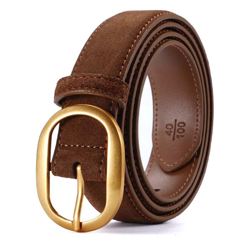 Hot anti-velvet leather women's belt, double-sided cowhide high-quality pin buckle leather belt, hot-selling belt for women
Hot anti-velvet leather women's belt, double-sided cowhide high-quality pin buckle leather belt, hot-selling belt for women