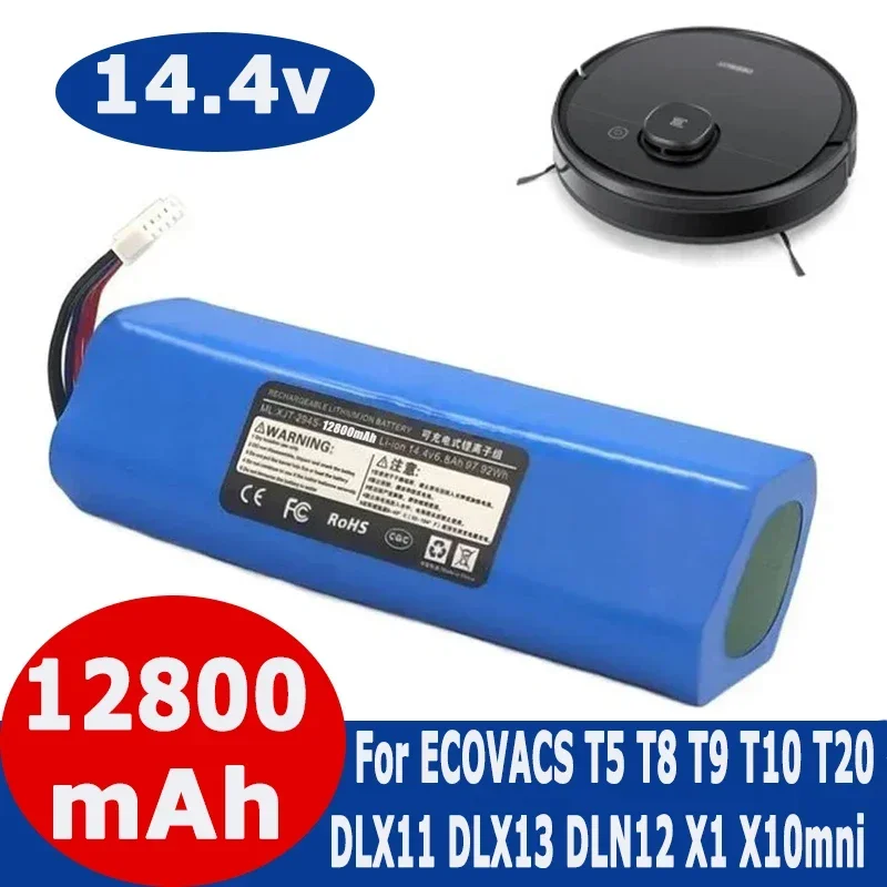 14.8V 12800mAh battery For ecovacs deebot T5 T8 T9 T10 T20 DLX11 DLX13 DLN12 X1 X1omni X1turbo Sweeping Robot Battery
14.8V 12800mAh battery For ecovacs deebot T5 T8 T9 T10 T20 DLX11 DLX13 DLN12 X1 X1omni X1turbo Sweeping Robot Battery