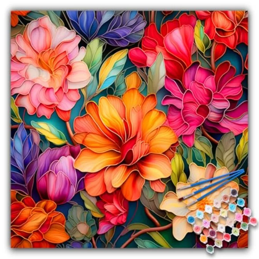 Paint by Numbers Kit for Adults Beginner, Flowers Acrylic Adult Paint by Number Kits on Canvas, Flowers Watercolor Oil Number P
Paint by Numbers Kit for Adults Beginner, Flowers Acrylic Adult Paint by Number Kits on Canvas, Flowers Watercolor Oil Number P
