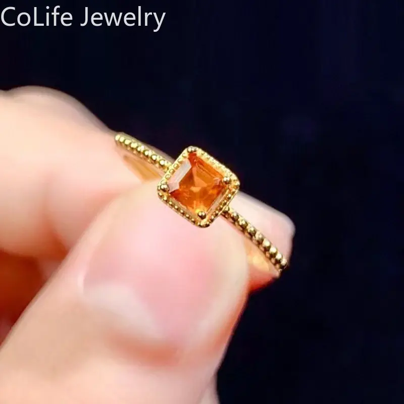 100% Natural Spessartine Ring 4mm*4mm 0.3ct Spessartine Silver Ring Solid 925 Silver Spessartine Jewelry
100% Natural Spessartine Ring 4mm*4mm 0.3ct Spessartine Silver Ring Solid 925 Silver Spessartine Jewelry