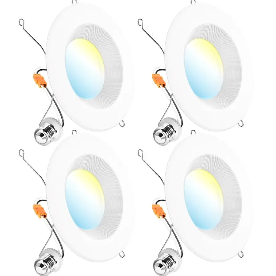 LED Recessed Lighting 6 Inch, Retrofit Can Lights, 965LM, 13W 100W Equivalent, Selectable CCT 2700K 3000K 3500K 4000K 5000K, Dim
LED Recessed Lighting 6 Inch, Retrofit Can Lights, 965LM, 13W 100W Equivalent, Selectable CCT 2700K 3000K 3500K 4000K 5000K, Dim