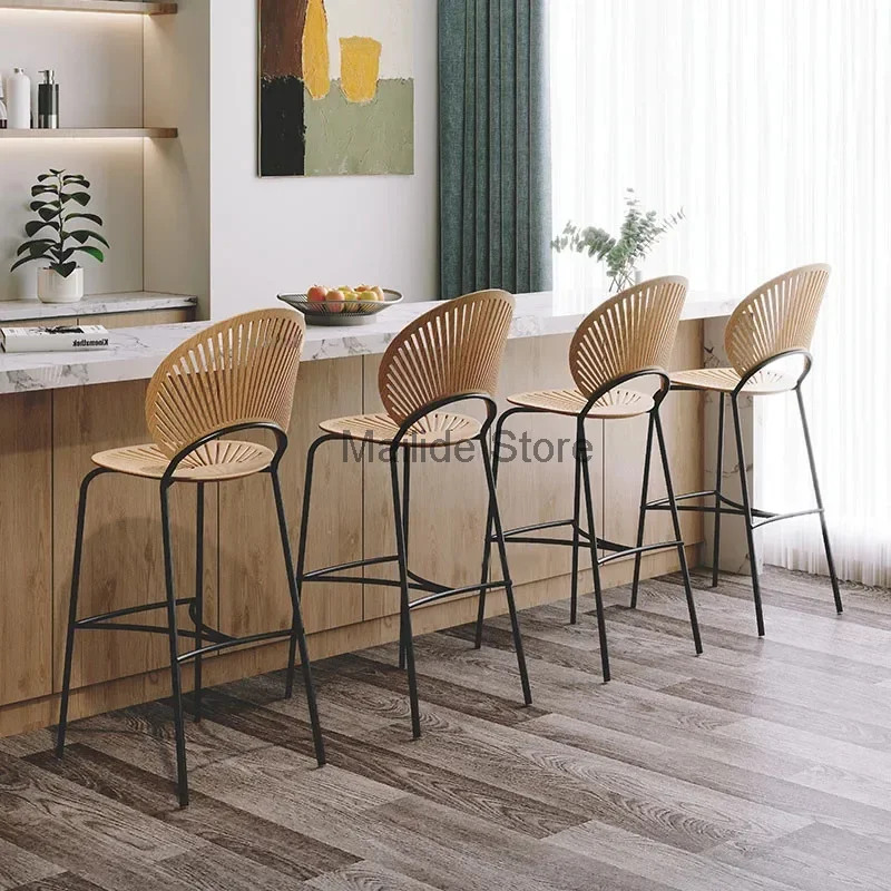 Nordic Solid Wood Bar Chair Furniture for Home Light Luxury Cafe Restaurant Counter Stool Chair Designer Backrest High Bar Stool
Nordic Solid Wood Bar Chair Furniture for Home Light Luxury Cafe Restaurant Counter Stool Chair Designer Backrest High Bar Stool