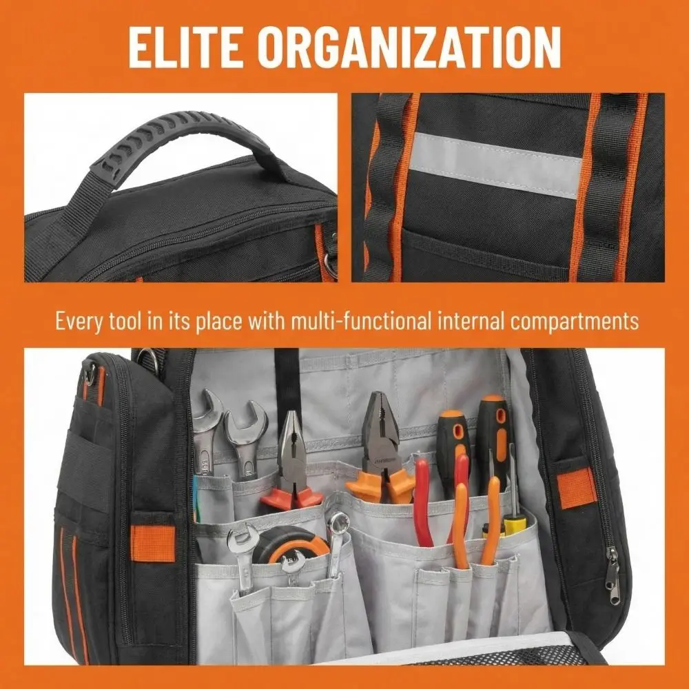 Durable Heavy Duty Tool Bag Adjustable Strap Oxford Material Organizer Case Thickened Wear-Resistant Portable Storage Work Use
Durable Heavy Duty Tool Bag Adjustable Strap Oxford Material Organizer Case Thickened Wear-Resistant Portable Storage Work Use