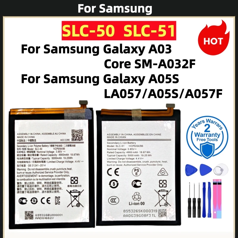 High quality SLC-50 SLC-51 For SamsungGalaxy A03Core/SM-A032F/Galaxy A05S/LA057/A05S/A057F Replace the phone battery+Tools
High quality SLC-50 SLC-51 For SamsungGalaxy A03Core/SM-A032F/Galaxy A05S/LA057/A05S/A057F Replace the phone battery+Tools