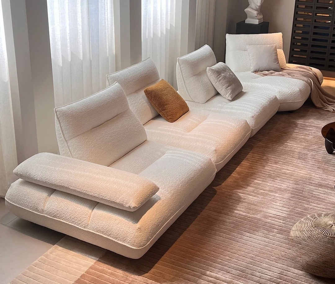 Electric adjustable creative retractable sofa bed cream wabi wind lamb wool fabric high-end home
Electric adjustable creative retractable sofa bed cream wabi wind lamb wool fabric high-end home