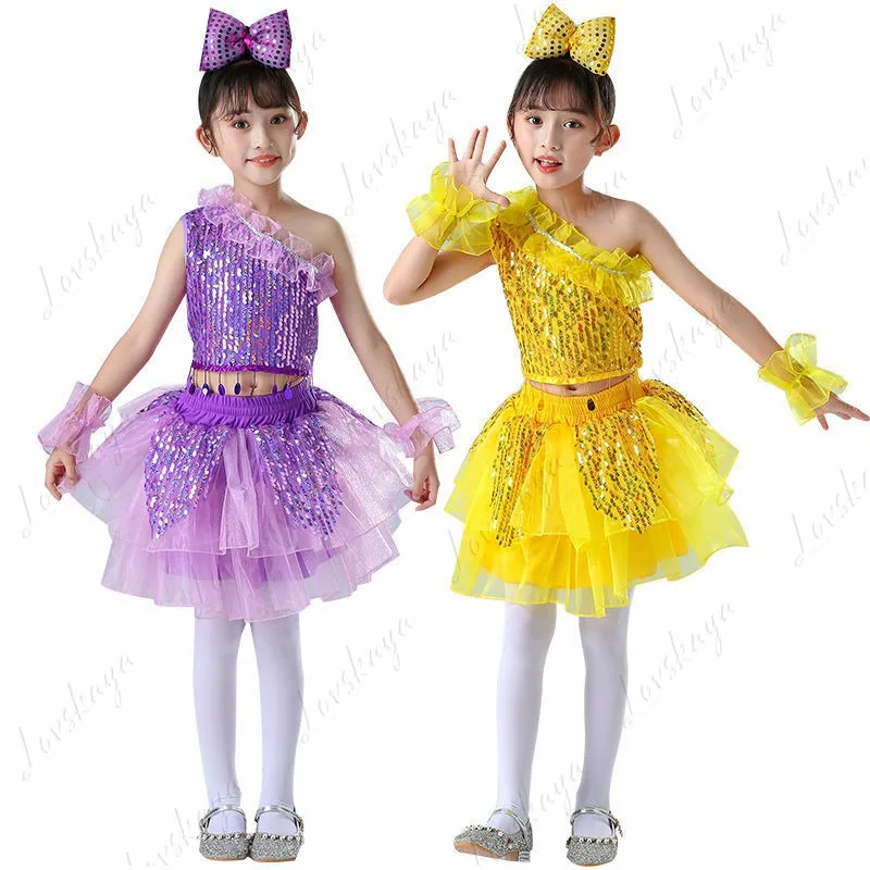 Princess Dress Children's Costumes for Girls Sequin Toddler Tutu Skirt Veil for Jazz Modern Dance Performance
Princess Dress Children's Costumes for Girls Sequin Toddler Tutu Skirt Veil for Jazz Modern Dance Performance