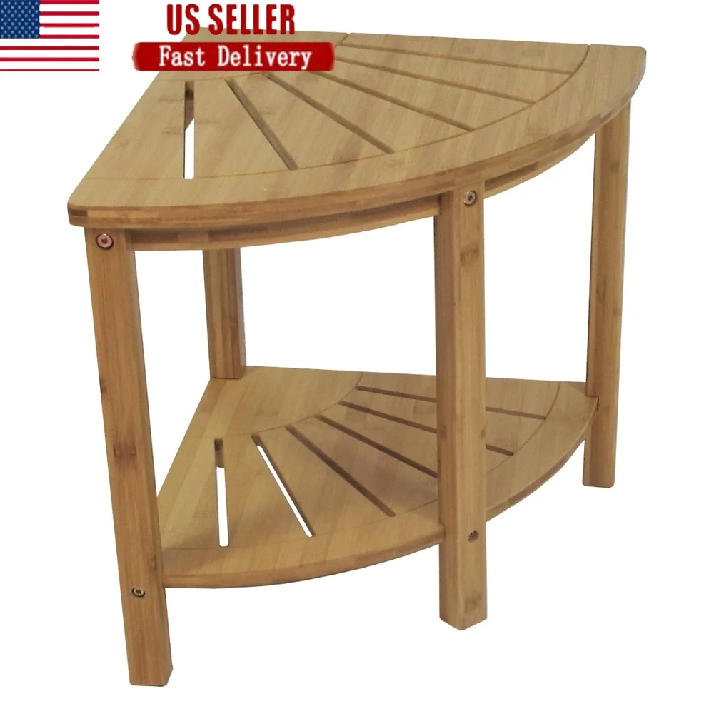 Bamboo Spa Shower Corner Vanity Seat with Under Seat Shelf Slatted Top Durable Eco Friendly Portable Assembly Tool Included
Bamboo Spa Shower Corner Vanity Seat with Under Seat Shelf Slatted Top Durable Eco Friendly Portable Assembly Tool Included