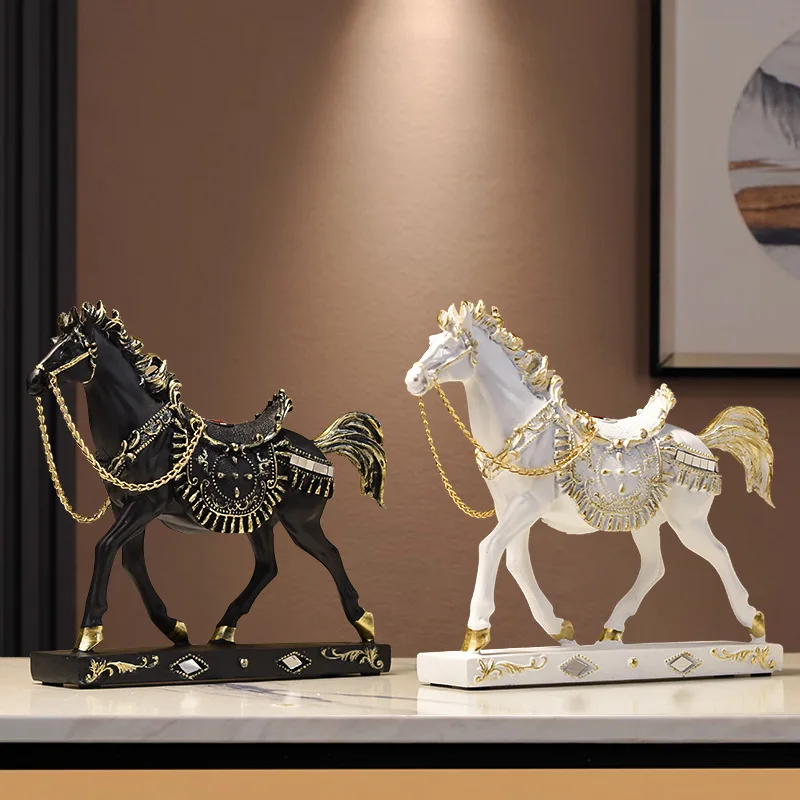 Gold and Silver Black Horse Resin Sculpture, Horse Model Home Decoration, Animal Decoration, Living Room Andoffice Craftsmanship
Gold and Silver Black Horse Resin Sculpture, Horse Model Home Decoration, Animal Decoration, Living Room Andoffice Craftsmanship