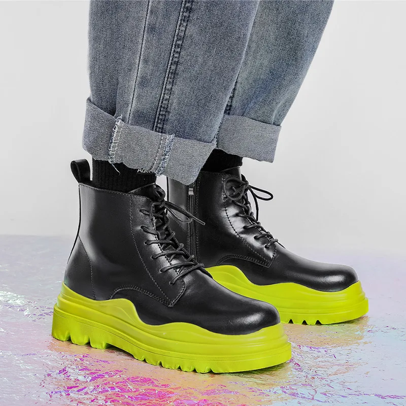 Luxury Brand Ankle Boots Men Genuine Leather Riding Boots Platform Chunky Cowboy Western Shoes Men Rubber Boots Botas Hombre 2A
Luxury Brand Ankle Boots Men Genuine Leather Riding Boots Platform Chunky Cowboy Western Shoes Men Rubber Boots Botas Hombre 2A