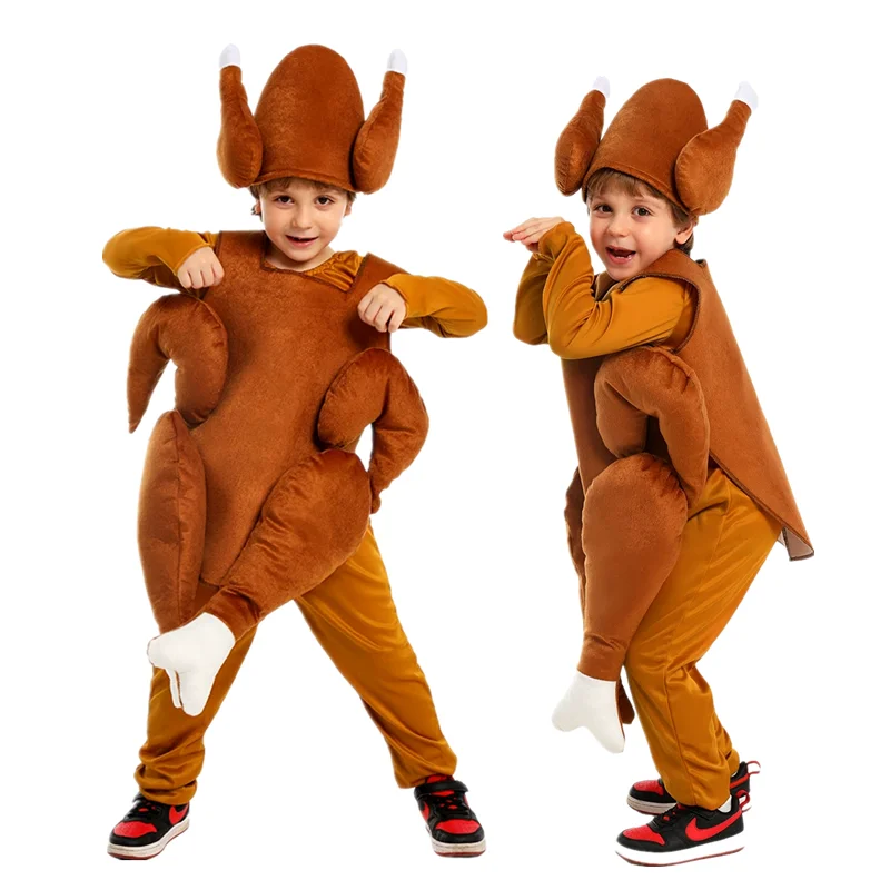 Thanksgiving Children's Roast Turkey Food Cosplay Role-playing Costume Cartoon Puppet Stage Performance Outfit Polyester Fiber
Thanksgiving Children's Roast Turkey Food Cosplay Role-playing Costume Cartoon Puppet Stage Performance Outfit Polyester Fiber