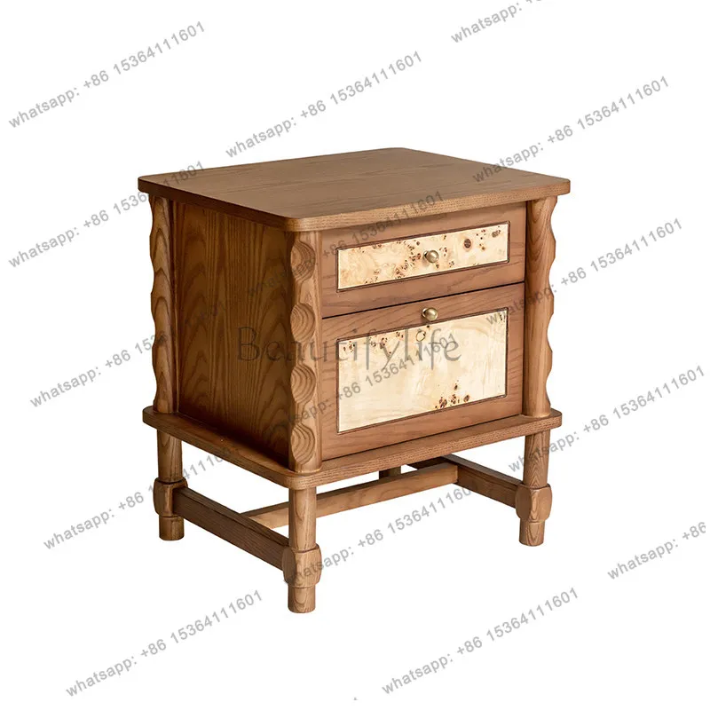 Retro solid wood bedside table tree tumor skin bedroom storage French ash wood sofa side cabinet
Retro solid wood bedside table tree tumor skin bedroom storage French ash wood sofa side cabinet