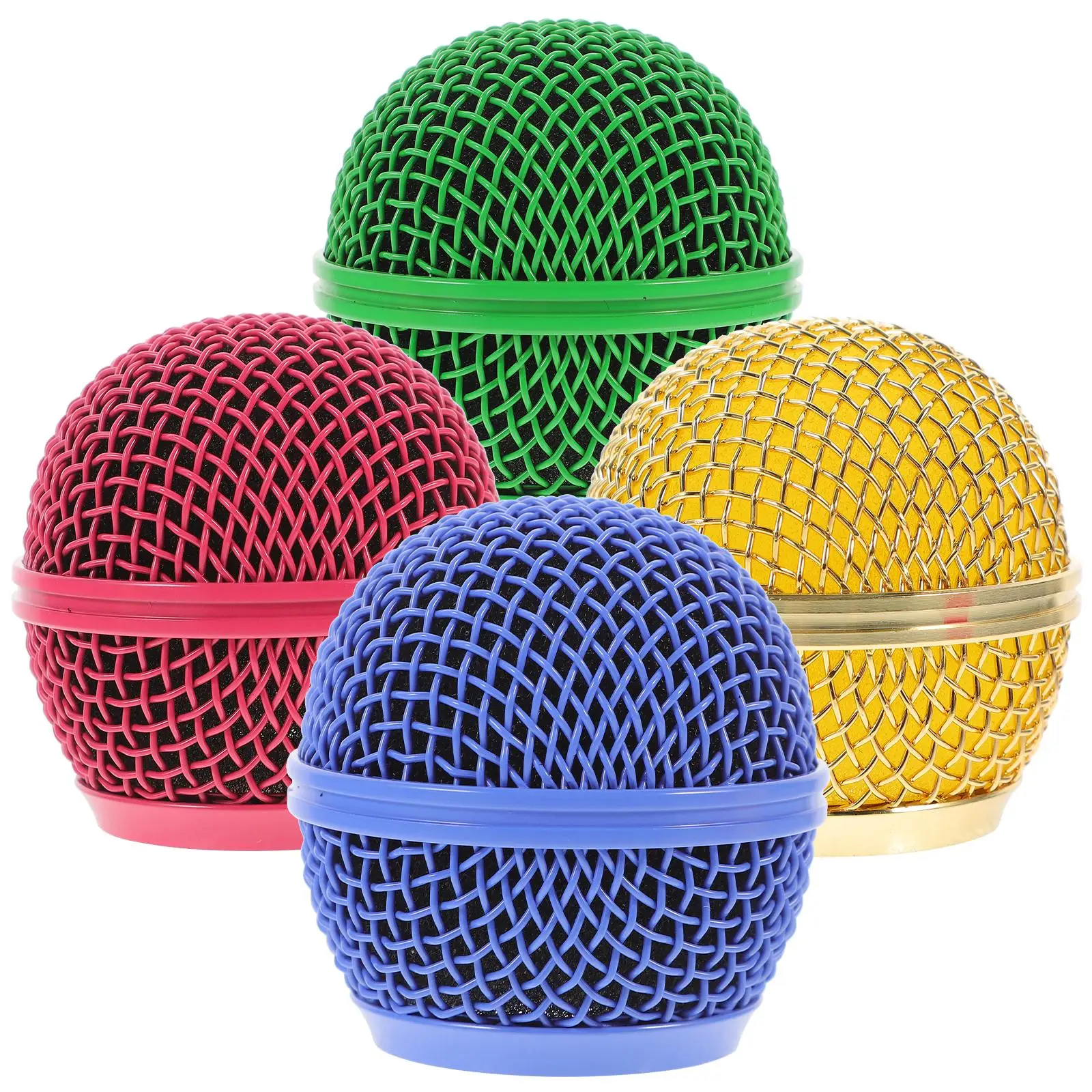 4 Pcs Microphone Mesh Head Grill Replacement Colorful Metal Mic Accessories grille head replacement mesh microphone grille metal
4 Pcs Microphone Mesh Head Grill Replacement Colorful Metal Mic Accessories grille head replacement mesh microphone grille metal