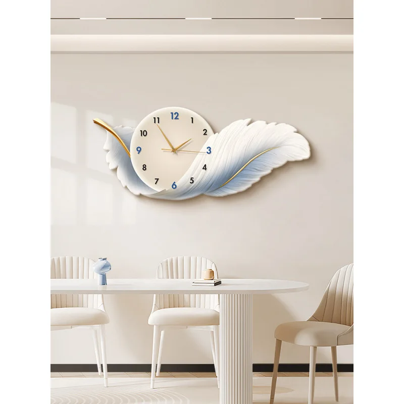 Wall Clock Light Luxury Living Room Modern Feather Mute Wall Clocks Home Decor Items Dining Room Wall Decoration Hanging Watch
Wall Clock Light Luxury Living Room Modern Feather Mute Wall Clocks Home Decor Items Dining Room Wall Decoration Hanging Watch
