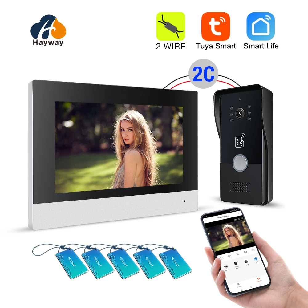 2-wires IP Video Intercom System Door phone Tuya Smart Remote WiFi intelligent doorbell motion detection ID card unlocking
2-wires IP Video Intercom System Door phone Tuya Smart Remote WiFi intelligent doorbell motion detection ID card unlocking