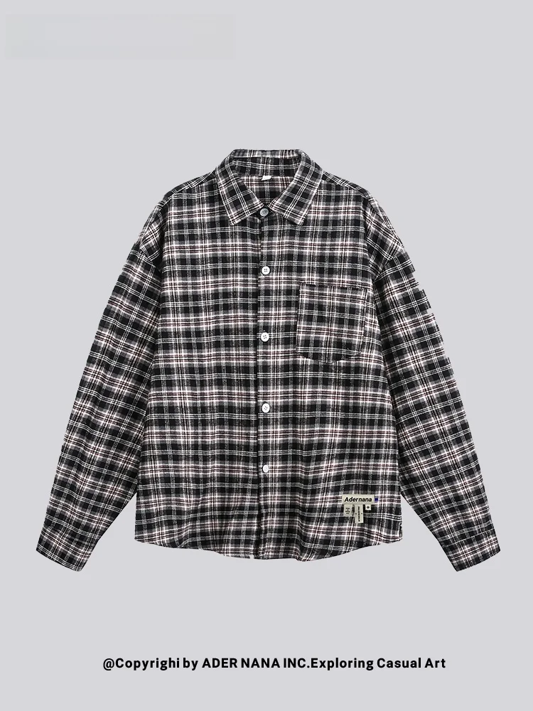 Loose Long Sve Plaid irt NANA Red ids ex Outerwear Aesthetic Sle Polyester Blend Breathable Autumn Spring irt
Loose Long Sve Plaid irt NANA Red ids ex Outerwear Aesthetic Sle Polyester Blend Breathable Autumn Spring irt