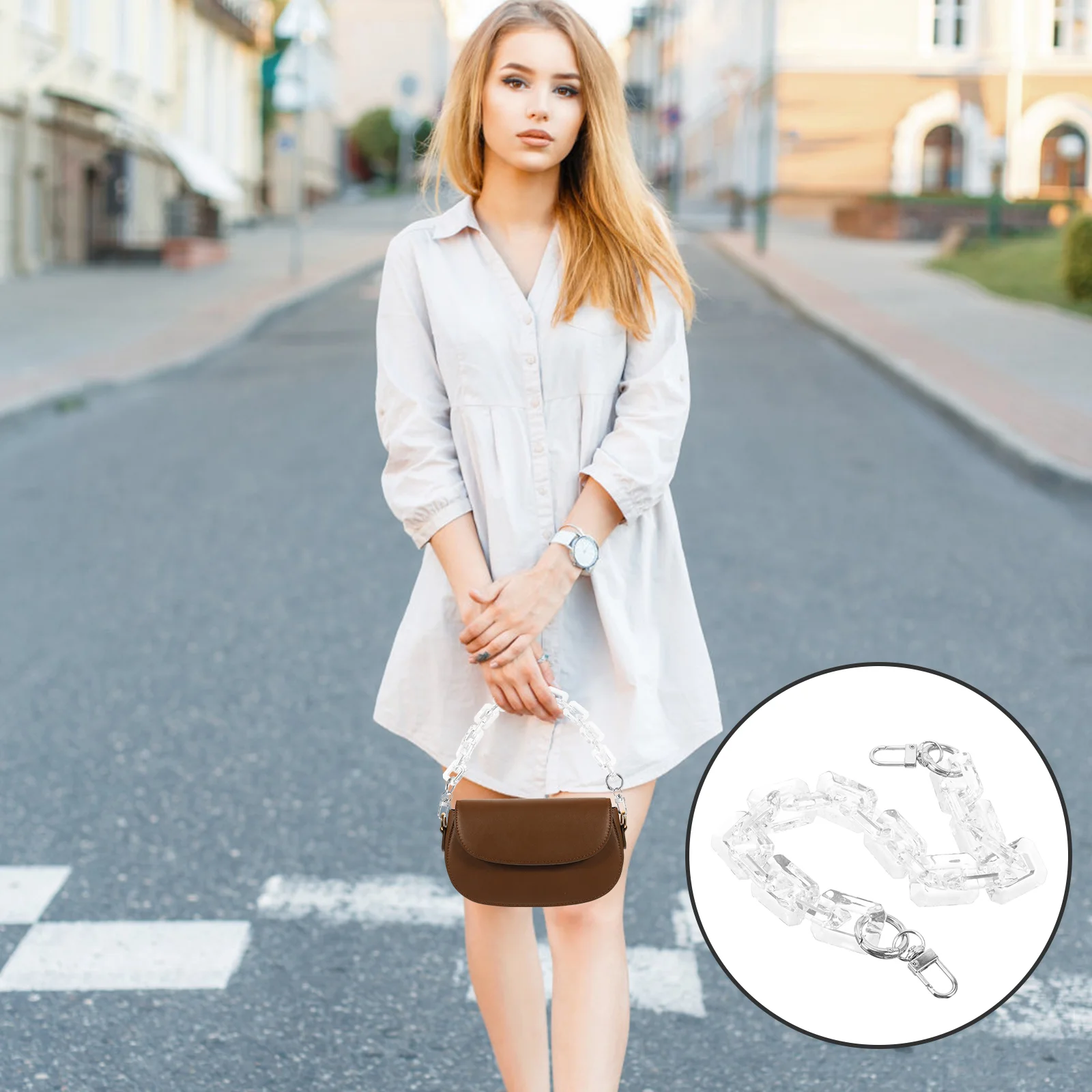 Square Bag Chain Acrylic Purse Handles for Handbags Straps The Shoulder DIY Accessories
Square Bag Chain Acrylic Purse Handles for Handbags Straps The Shoulder DIY Accessories