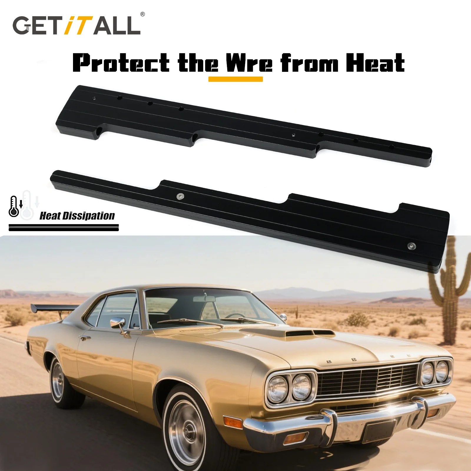 Aluminum Spark Plug Wire Looms Holders for Chevy SBC/BBC V8 Engines (350, 400, 396, 472, 502, 273, 340, 383) and Ford V8 Engines
Aluminum Spark Plug Wire Looms Holders for Chevy SBC/BBC V8 Engines (350, 400, 396, 472, 502, 273, 340, 383) and Ford V8 Engines