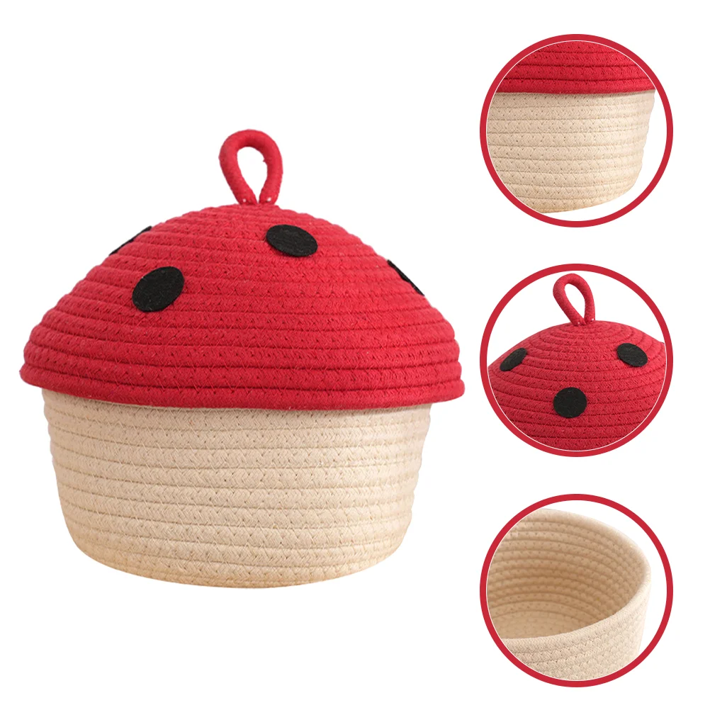 Storage Box Rope Mushroom Basket Baby Small Laundry Hamper Toys Cotton Clothes Desktop Organizer Baskets
Storage Box Rope Mushroom Basket Baby Small Laundry Hamper Toys Cotton Clothes Desktop Organizer Baskets