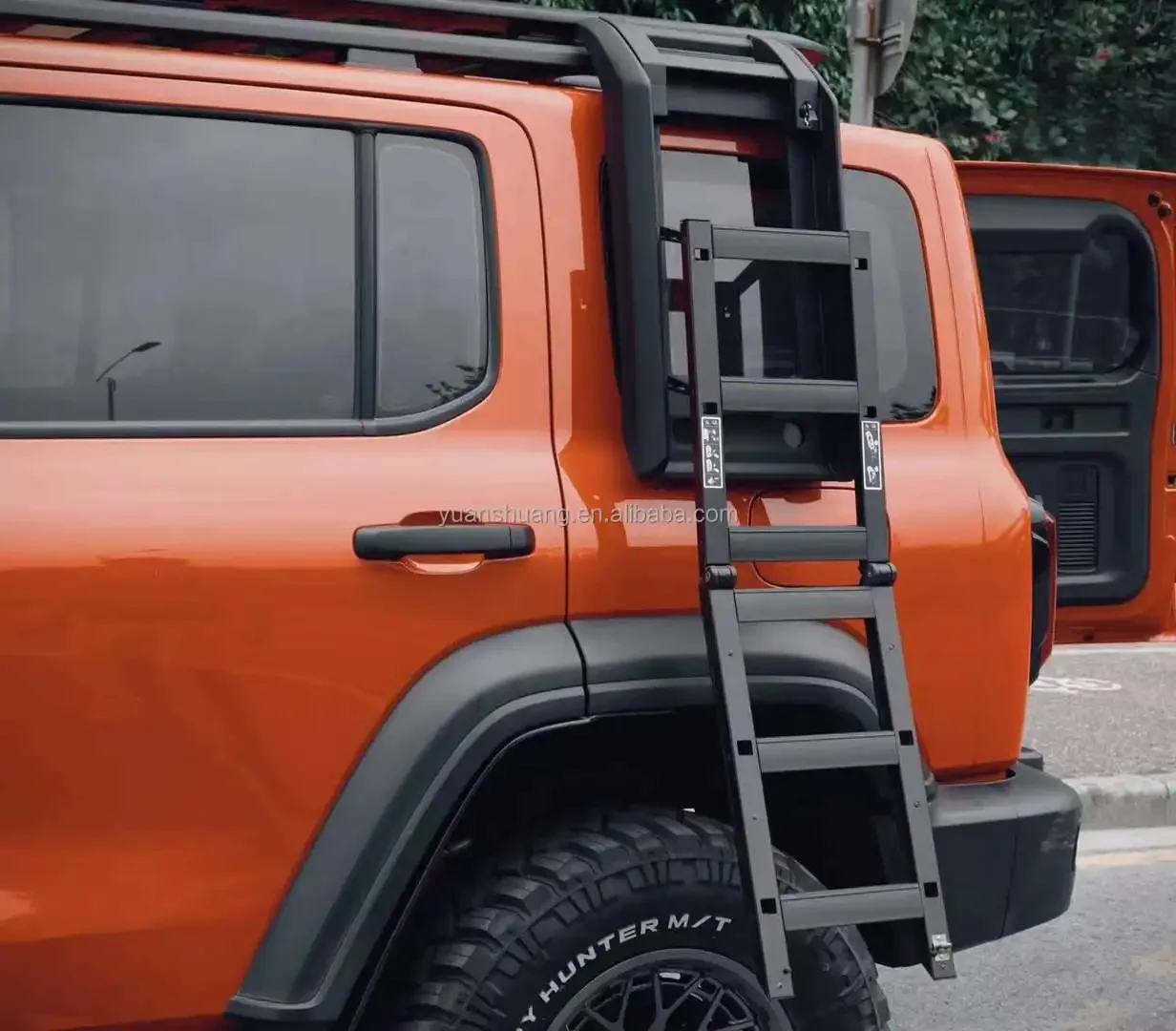 2024 Latest Off-Road Aluminum Climbing Ladder for Tank 300 Auto Parts Auto Accessories 4x4 Side Ladder Rack
2024 Latest Off-Road Aluminum Climbing Ladder for Tank 300 Auto Parts Auto Accessories 4x4 Side Ladder Rack
