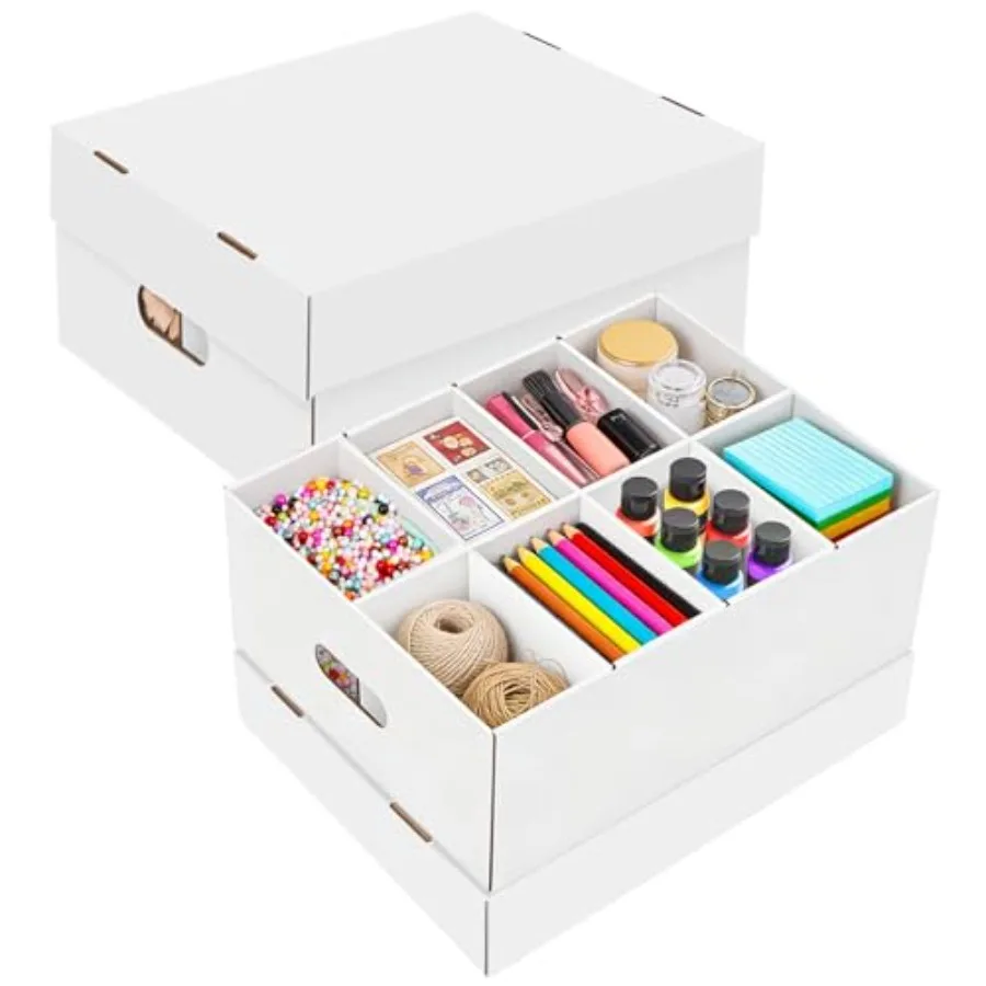 Compartment Storage Box 2 Pack Organizer Box with Dividers Detachable Art Storage Organizer with 8 Compartments Storage Bins wi
Compartment Storage Box 2 Pack Organizer Box with Dividers Detachable Art Storage Organizer with 8 Compartments Storage Bins wi