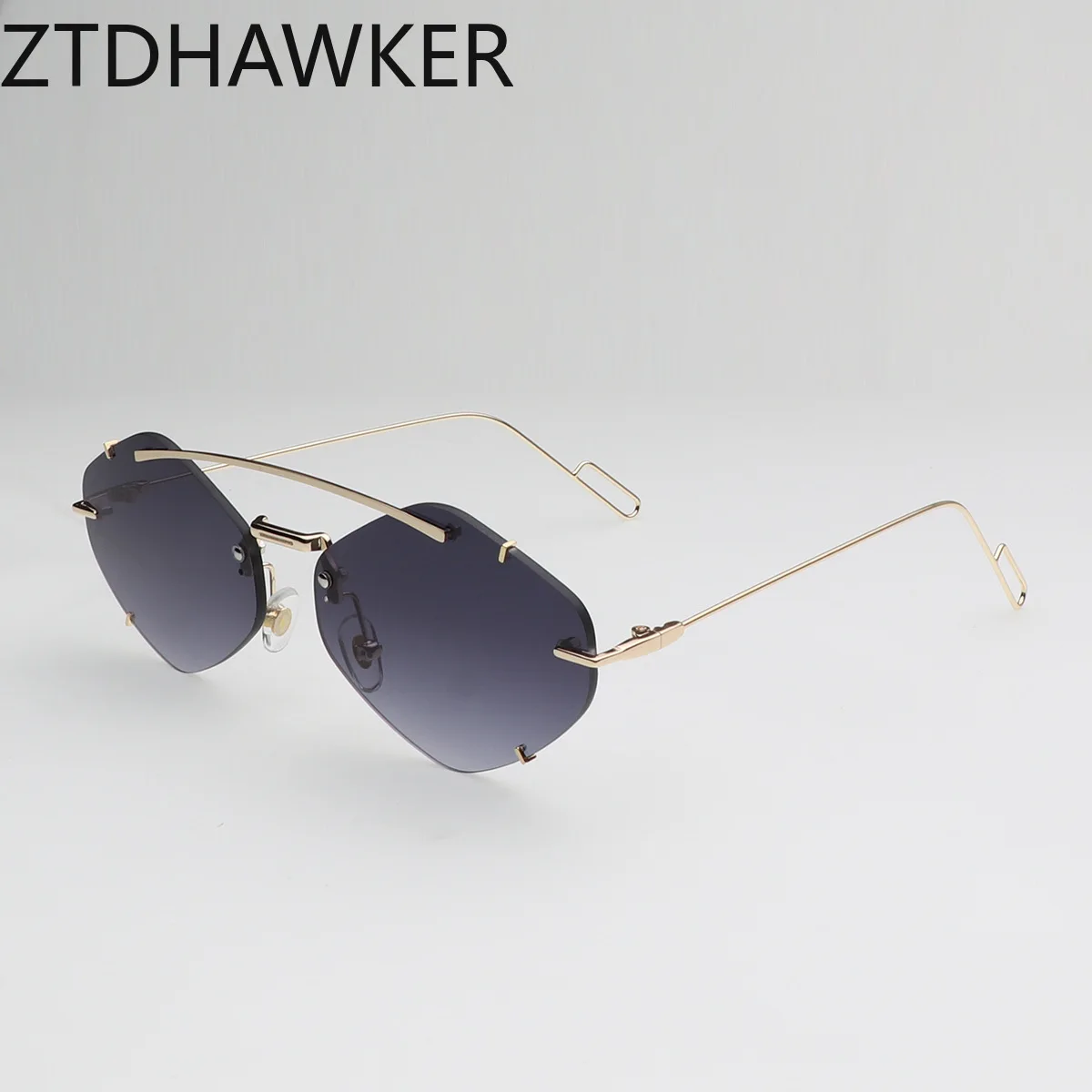 2024 New Polygonal Trendy Frameless Metal Men and Women Sunglasses Black Lens Ball Party Luxury Designer Brand
2024 New Polygonal Trendy Frameless Metal Men and Women Sunglasses Black Lens Ball Party Luxury Designer Brand