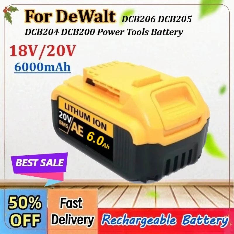 For DeWalt 18V/20V Lithium Ion Batteries 6000mAh 20V DCB203 Li-ion Battery Replacement DCB206 DCB205 DCB204 DCB200 Power Tools
For DeWalt 18V/20V Lithium Ion Batteries 6000mAh 20V DCB203 Li-ion Battery Replacement DCB206 DCB205 DCB204 DCB200 Power Tools