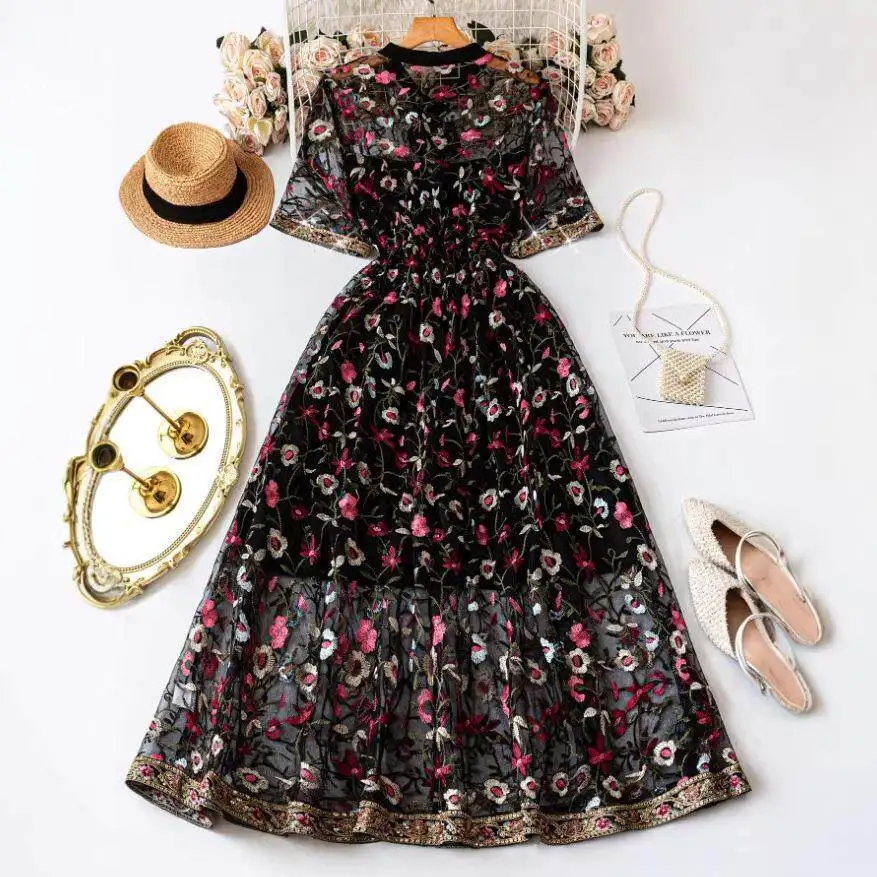 Heavy Embroidery Netting Splice Knot Waist Cinching Slimming Mid-Length Fluffy Dr Cross-Border New Sle ort S...
Heavy Embroidery Netting Splice Knot Waist Cinching Slimming Mid-Length Fluffy Dr Cross-Border New Sle ort S...