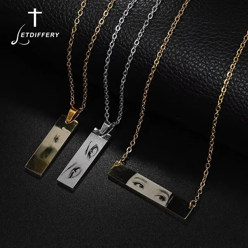 Letdiffery Engraved Eyes Necklaces Women Men Stainless Sreel Laser Photo Names Jewelry Gifts
Letdiffery Engraved Eyes Necklaces Women Men Stainless Sreel Laser Photo Names Jewelry Gifts