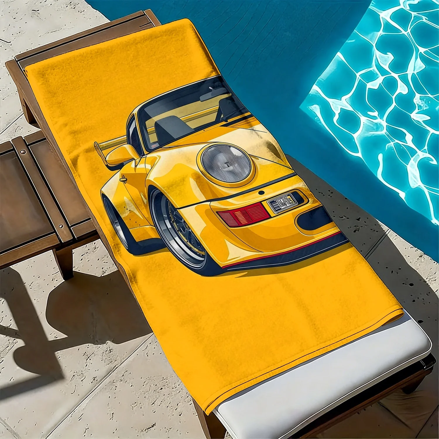 Yellow retro sports car pattern polyester microfiber beach towel is highly absorbent, suitable for swimming and beach outings
Yellow retro sports car pattern polyester microfiber beach towel is highly absorbent, suitable for swimming and beach outings