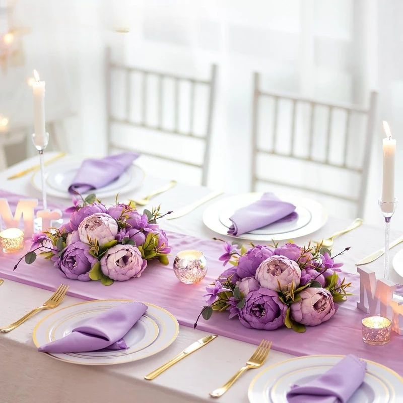 Flower Balls Flowers for Centerpieces: 10 Pcs 9.4 inch Diam Purple Artificial Peony Fake Flower Ball Arrangement Bouquet
Flower Balls Flowers for Centerpieces: 10 Pcs 9.4 inch Diam Purple Artificial Peony Fake Flower Ball Arrangement Bouquet
