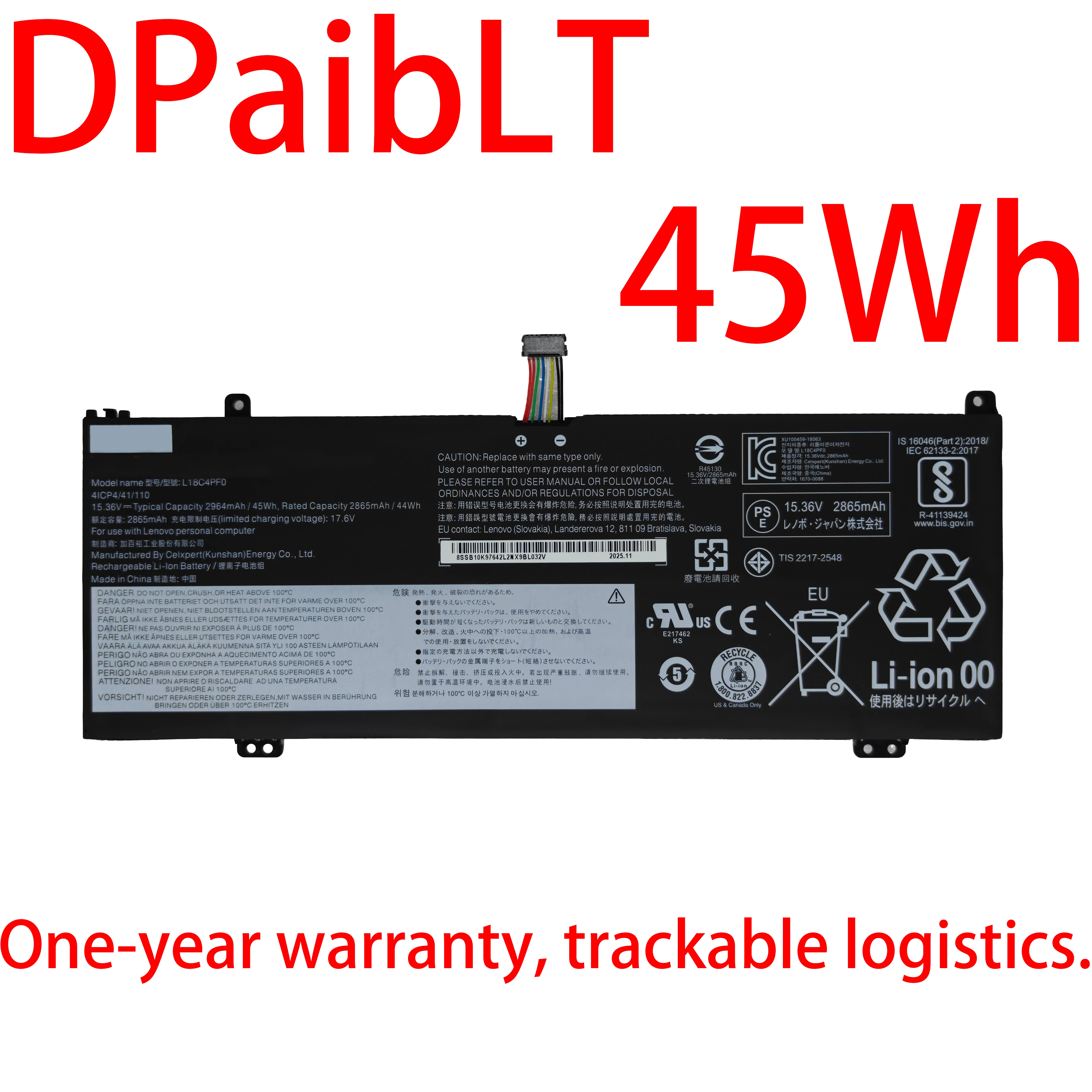 DPaibLT НОВЫЙ АККУМУЛЯТОР ДЛЯ НОУТБУКА 45 Втч 15.36 В L18C4PF0 L18M4PF0 L18D4PF0 для Lenovo ThinkBook серий 13S-IWL, 14S-IML, 13S-IWL, 14S-IWL
DPaibLT НОВЫЙ АККУМУЛЯТОР ДЛЯ НОУТБУКА 45 Втч 15.36 В L18C4PF0 L18M4PF0 L18D4PF0 для Lenovo ThinkBook серий 13S-IWL, 14S-IML, 13S-IWL, 14S-IWL