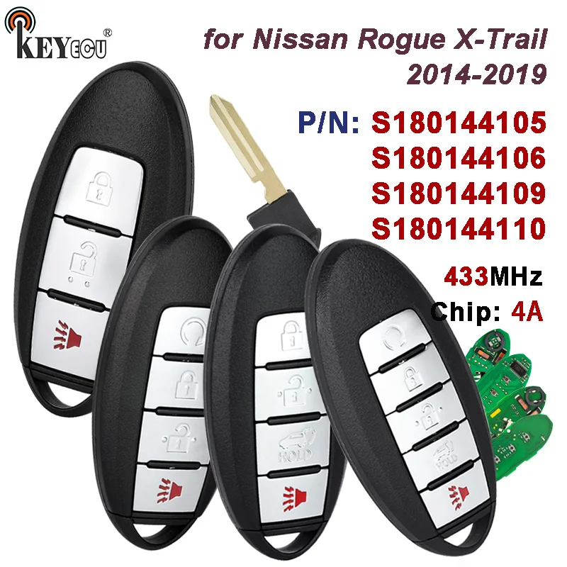 Чип KEYECU 433,92 МГц 4A S180144105 S180144106 S180144109 S180144110 для Nissan Rogue X-Trail 2014-2019, умный дистанционный брелок
Чип KEYECU 433,92 МГц 4A S180144105 S180144106 S180144109 S180144110 для Nissan Rogue X-Trail 2014-2019, умный дистанционный брелок