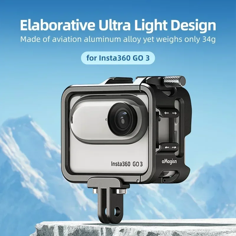 For Insta360 GO3 Metal Rabbit Cage with Double Cold Shoe Camera Cage Protective Frame Accessories 
For Insta360 GO3 Metal Rabbit Cage with Double Cold Shoe Camera Cage Protective Frame Accessories