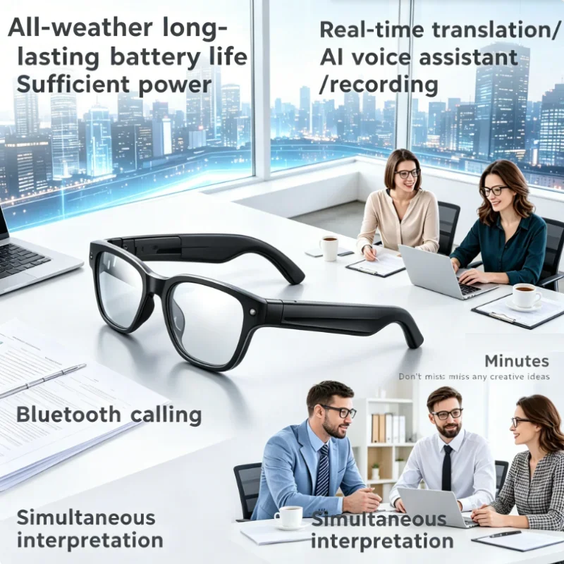 Smart Glasses 8K HD Camera Voice Assistant Control AI Smart Glasses Bluetooth Call for Men Smart Glasses
Smart Glasses 8K HD Camera Voice Assistant Control AI Smart Glasses Bluetooth Call for Men Smart Glasses