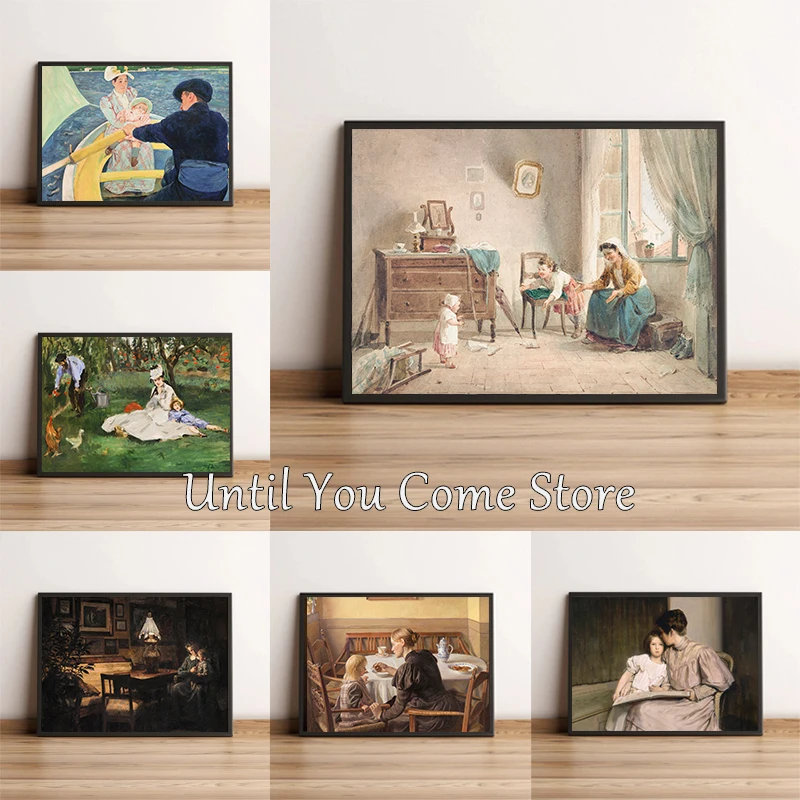 Ретро для родителей и детей, теплая картина маслом, постер с принтом, холст, художественные фотографии для дома, для спальни, стены, современный декор, безрамный
Ретро для родителей и детей, теплая картина маслом, постер с принтом, холст, художественные фотографии для дома, для спальни, стены, современный декор, безрамный