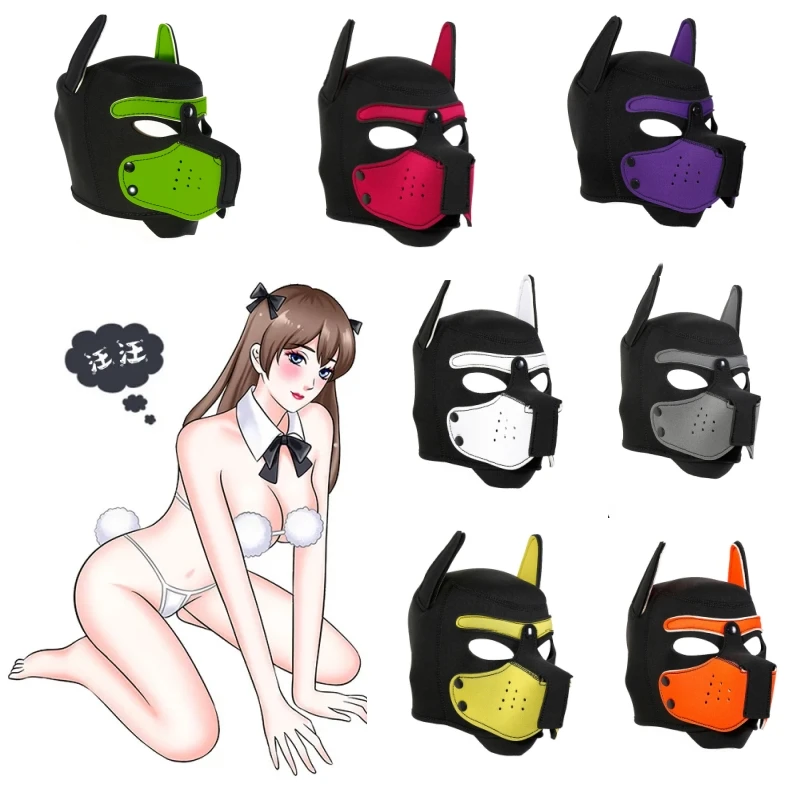 10 Colors Puppy Cosplay Costumes Increase Large Size Padded Rubber Full Head Hood Mask With Ears For Couples Dog Role Play Games
10 Colors Puppy Cosplay Costumes Increase Large Size Padded Rubber Full Head Hood Mask With Ears For Couples Dog Role Play Games