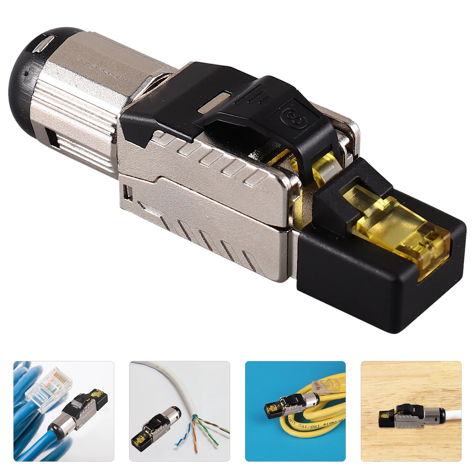 Cat6A 7 Modular Plugs Shielded Connectors For Ethernet Cable Gold Connector Ethernet Cable Tool Free Network Patch Wall
Cat6A 7 Modular Plugs Shielded Connectors For Ethernet Cable Gold Connector Ethernet Cable Tool Free Network Patch Wall